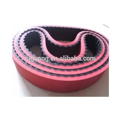 Red rubber coating timing belt for packaging machine