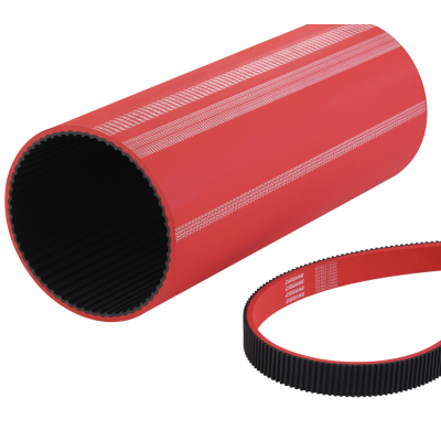 225L Red  Rubber Coated Timing Belt for Packing Machine